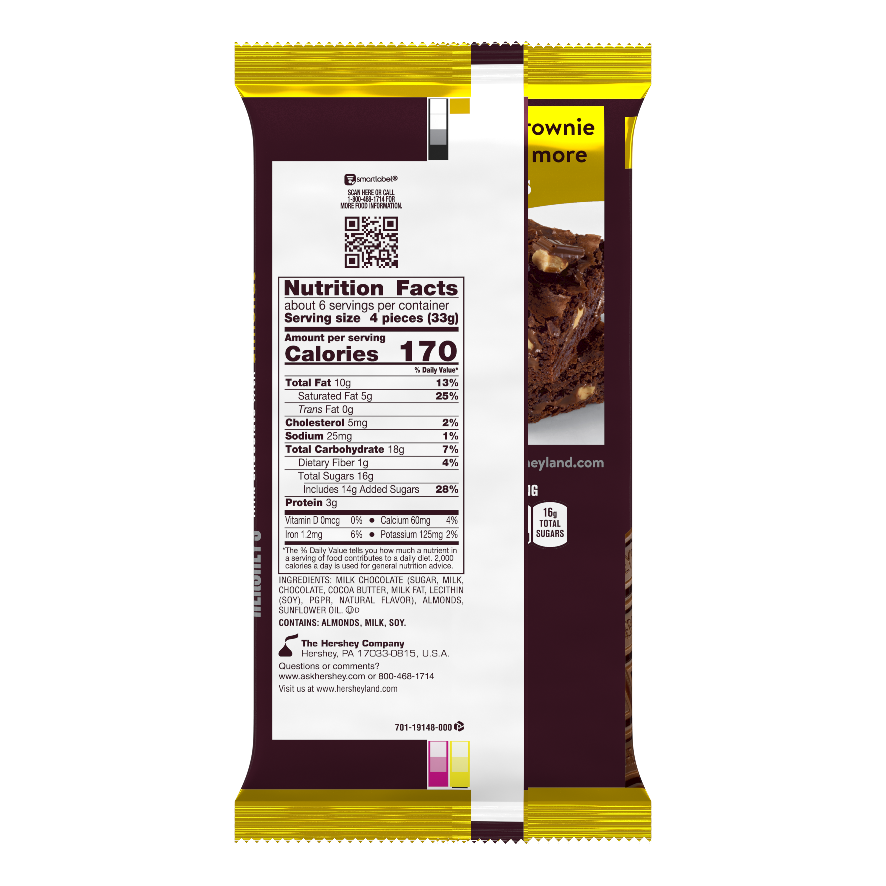 HERSHEY’S Milk Chocolate Almond Giant 7.37oz Candy Bar - THE HERSHEY COMPANY