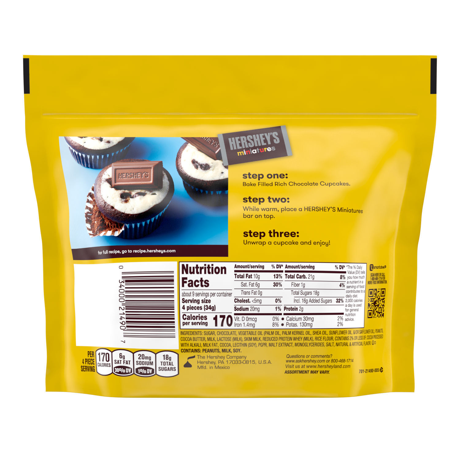 HERSHEY’S Miniatures Assortment 10.4oz Candy Bag - THE HERSHEY COMPANY